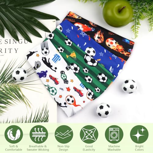 Stirnband Kinder, 4 Stück Kinder Haarbänder Baby, Dünnes, Ultraleichtes und Elastisches Haarband, Sportstirnband in 4 Stilen (GREEN, BOY)