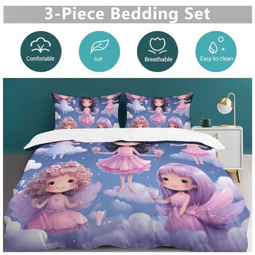 Juego de ropa de cama con cremallera práctica y microfibra antiarrugas 6