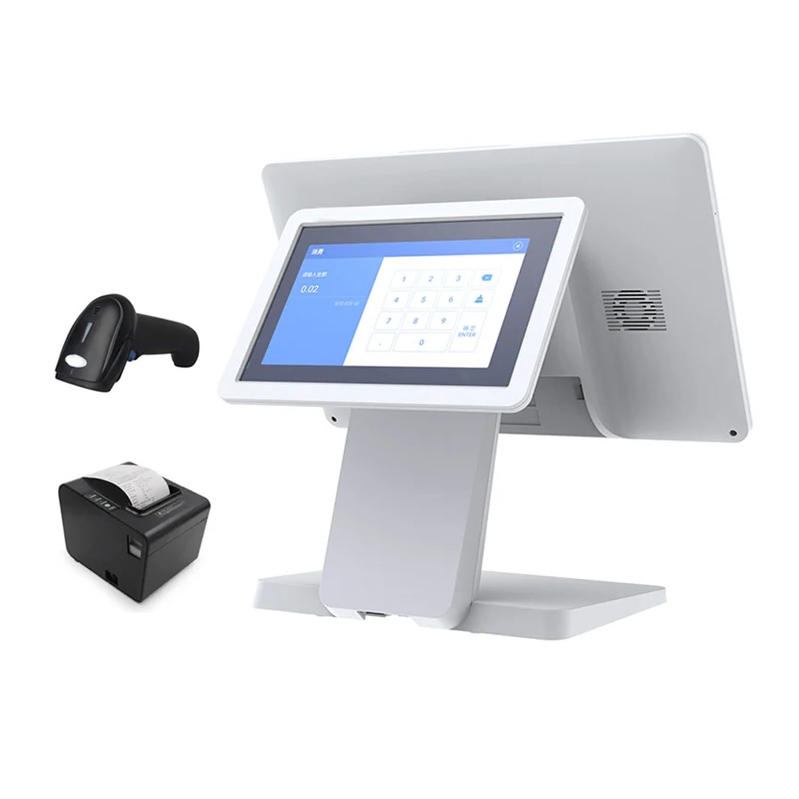 Caja registradora, Sistema TPV para supermercados, Todo en uno para pequeñas Empresas, Sistema TPV Todo en uno, Caja registradora para Tiendas minoristas y Negocios.