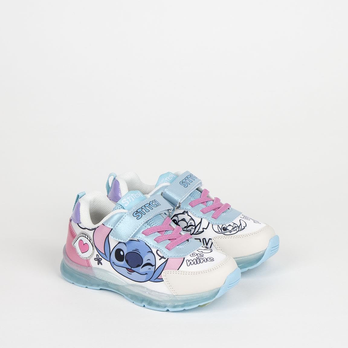 CERDÁ Life'S Little Moments | Deportiva Stitch Niños con Luces LED Interactivas Stitch Suela TPR - Deportiva Luces Stitch Ajuste Cómodo y Resistente