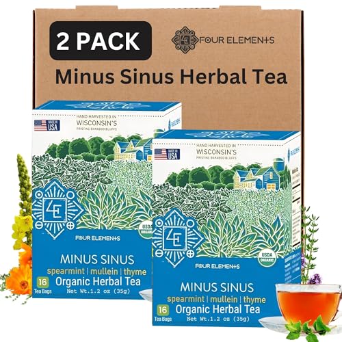 Four Elements Minus Sinus Tea 2 x [16 Teabags, 1.2