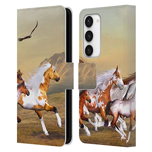 Carcasa Samsung S23 tipo libro Simone Gatterwe de cuero elegante con tarjetero integrado
