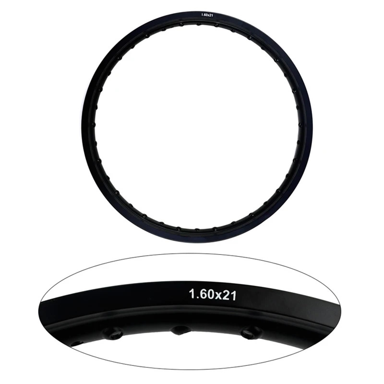 Piasta Motocyklowe czarno-srebrne felgi Koło koła 1,60x21 36 Otwór na szprychę 160 X 21 Obręcz Przedniego Koła(Black)