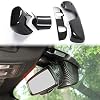 Voodonala for Challenger ABS Carbon Fiber Interior Rearview Mirror Cover Panel Trim for 2015-2024+ Dodge Challenger Interior Accessories,4pcs
