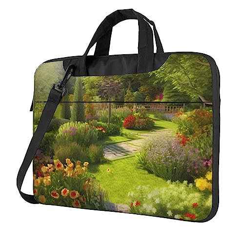 Sac pour ordinateur portable homme femme mallette bandoulière jardin printanier