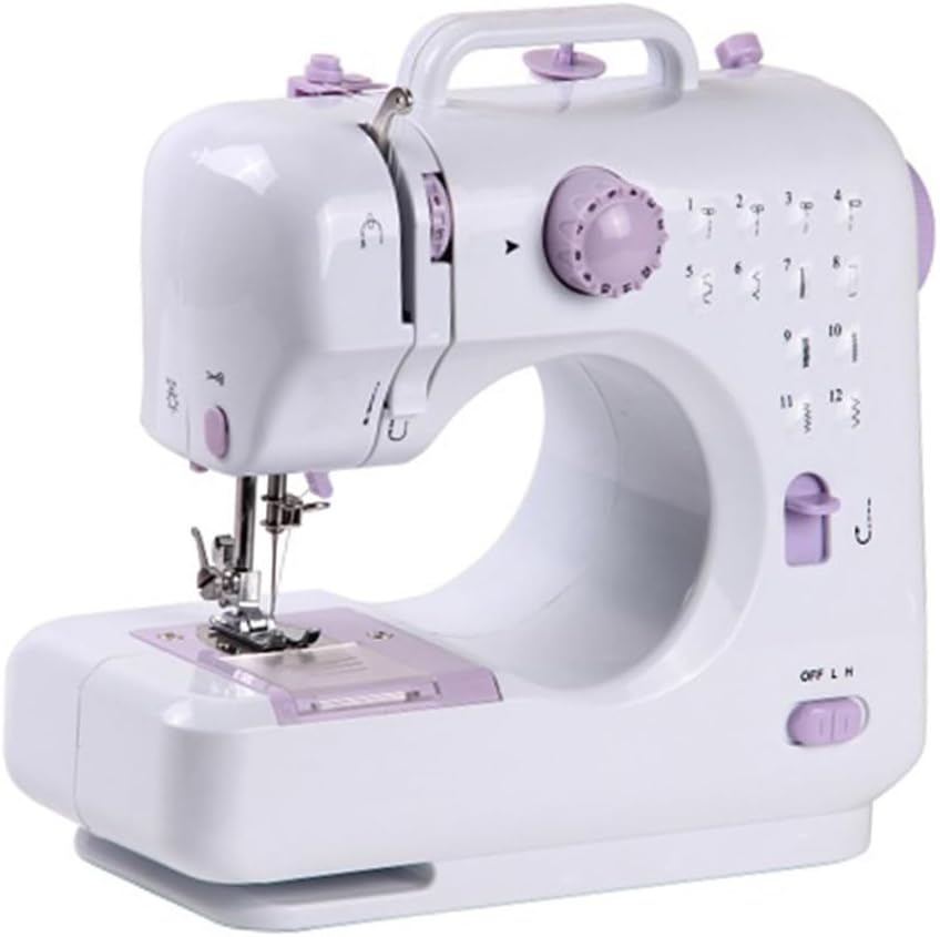 Multifunction Mini Sewing Machine with Double Thread for Household Mending Built Stitch Patterns Portable Compact Design Easy Operation Suitable for Beginners and Everyday Textile