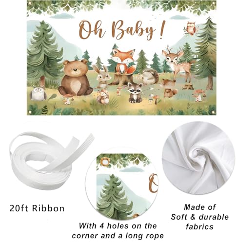 Telón de fondo baby shower woodland 5x3ft estilo 1 miniatura 5