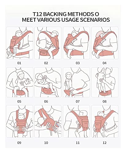 HXR kinderwagen 3 in 1 Baby Carrier Moeder en Baby Taille Kruk ergonomische heupstoel 3 in 1 babydrager met taillepakket… - Image 8