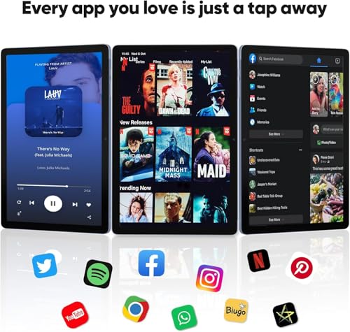 10.1 inch Tablet, 12(6+6) GB RAM+128GB ROM+1TGB Expandable | Android 12, 2024 New, Octa-Core CPU, Computer Tablets PC, 1920 * 1200 FHD IPS Screen, 5+13MP Dual Camera - Image 3