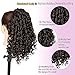 AISI BEAUTY Curly Ponytail Extension Drawstring Ponytails for Black Women Synthetic Curly Drawstring Ponytail with 2 Clips on Ponytails for Women (Dark Brown)