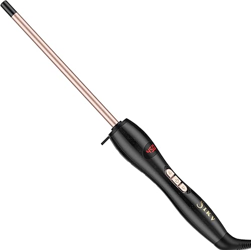 Hierros rizadores de 38 pulgadas para cabello corto y largo, rizador fino de 0.354 in con barril largo, varita rizadora de pelo pequeño, barril de disponible en Yaxa Peru