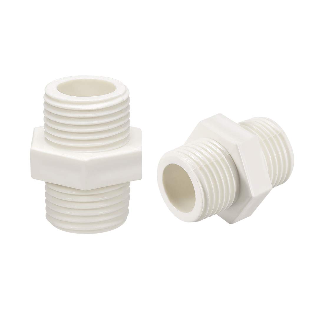 Raccord de tuyau en PVC fileté G1/2 mâle mâle pour jonction et tube de plomberie