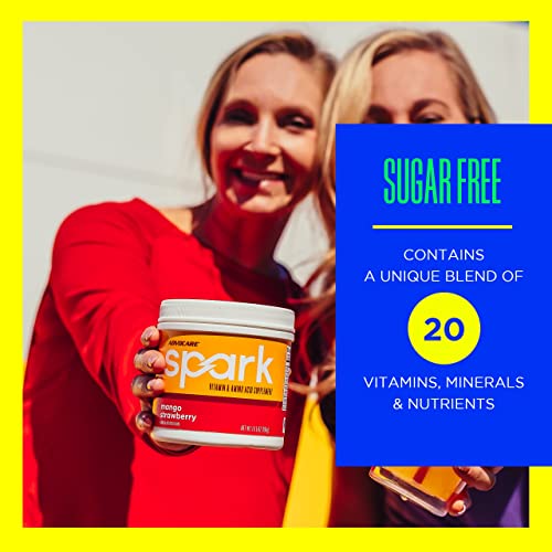 Image of AdvoCare Spark Vitamin & Amino Acid Supplement - Focus & Energy Drink Powder Mix with Vitamin A, B-6, C & E - Also Includes L-Carnitine & L-Tyrosine - Mango Strawberry - 42 Servings (Pack of 2)