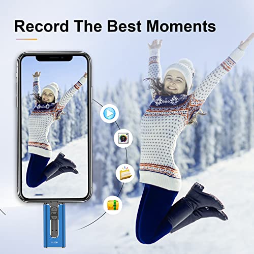 Casyest Flash Drive 512Gb, Stick For Pc/Phone/Ipad .Etc Thumb Drive, 4 In 1 Memory Stick Use One-Piece Design/Push-Pull Design, Usb 3.0 External Data Storage Drive 512Gb - 80Mb/S, Blue #TOP6