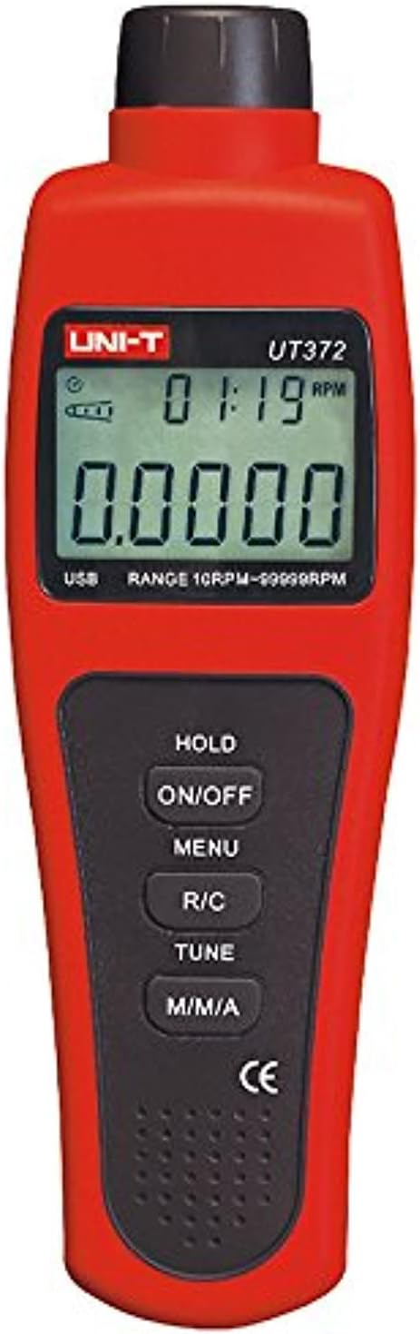 Ut372 Is A Non-Contact Tachometer With Ranges Of 10Rpm To 99999Rpm And 0 99999 Counts. It Can Continuously Work For 40Hrs Usb Interface Data Hold.