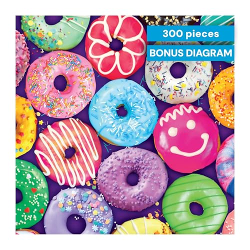 Buffalo Games - Delightful Donuts - 300 Piece Jigsaw Puzzle For Adults -Challenging Puzzle Perfect for Game Nights - Finished Size is 21.25 x 15.00