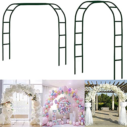 Garden Arch Wedding Arch Garden Arbor for Climbing Plant Indoor Outdoor Wedding Party Garden Patio Trellis Garden Various Bridal Party Decoration Pergola Arbor Round Top Green 4'5"Wide x 8'3"High