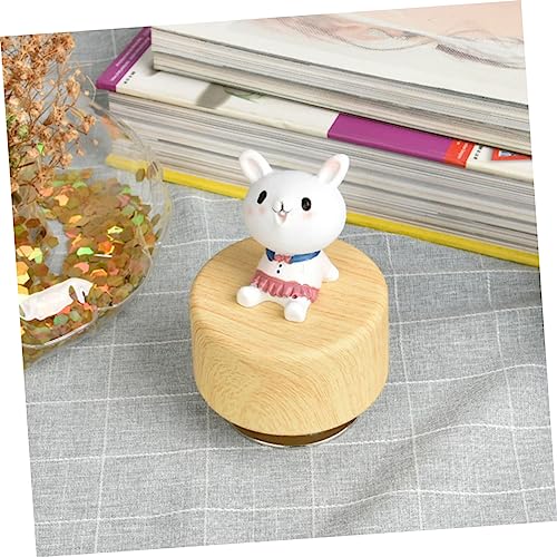Base de caja de música giratoria con mecanismo de cuerda para bricolaje 4