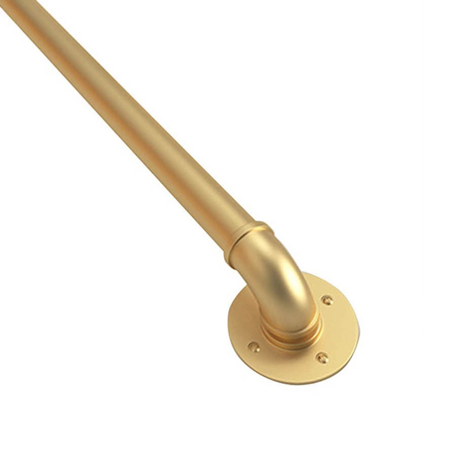 LWJSOCP Gold Stair Handrail Metal Pipe Loft Railing 6.6 FT Non-Slip Wall Mounted Banister for Indoor/Outdoor Stairs Safety Grab Bar Handrail Durable Staircase Rail