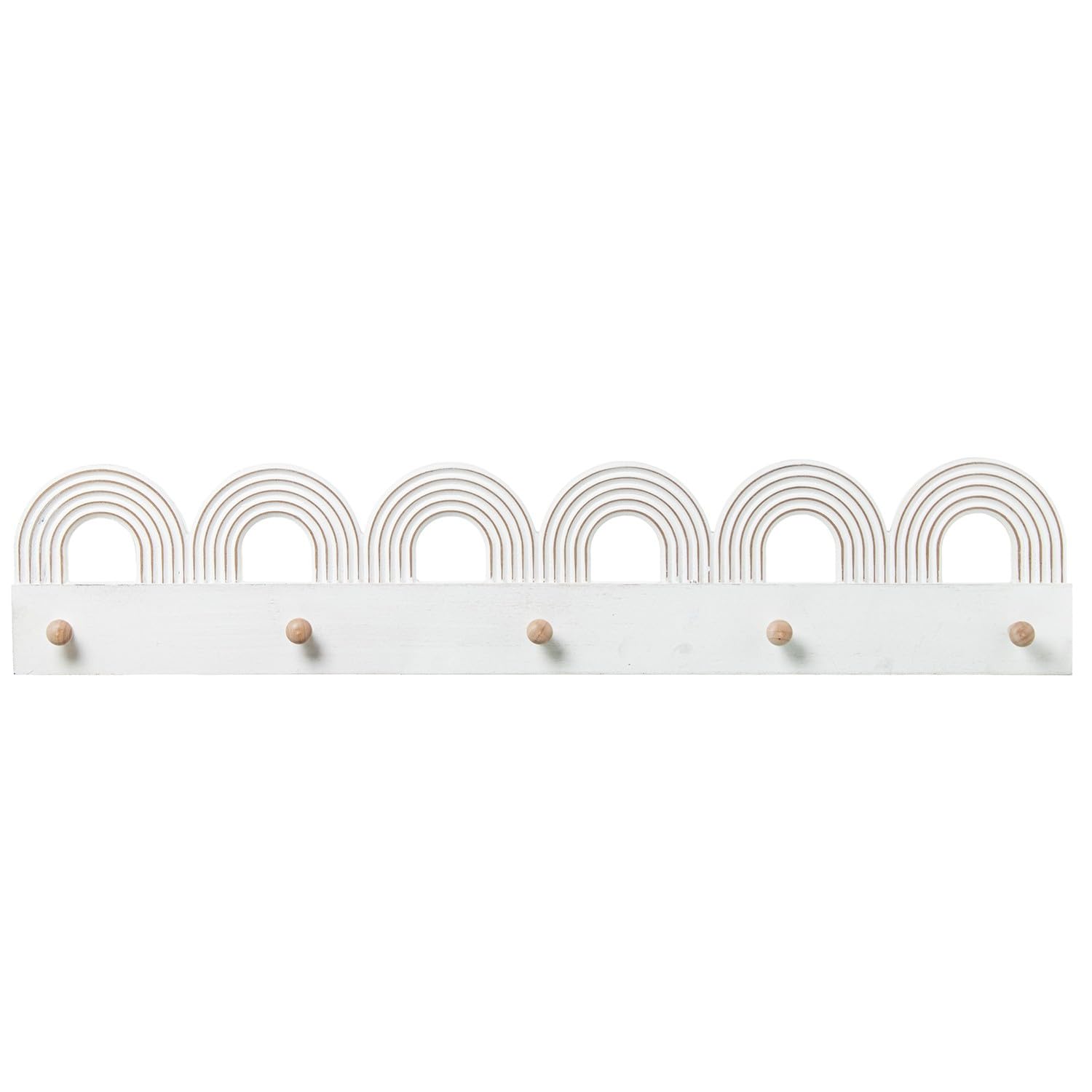 Porte-manteau mural design en bois bicolore DRW finitions soignées