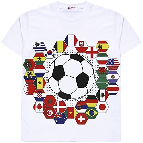 A2Z 4 Kids Girls Boys T Shirts International Football World Cup - T Shirt 553 White 13