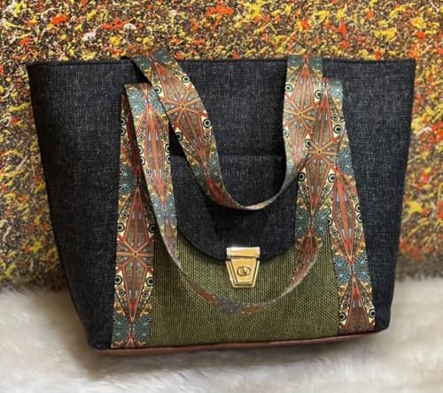 Image of Babbotty Jute Stylish Tote Bags for Women Big Size with Zip Multiple Compartments Inner Pocket Ladies Purse Handbags Girls Shoulder Hobo Bag for Office College Daily Use & Travel