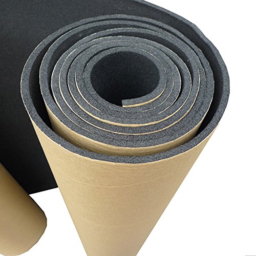 HOUTBY 1Roll 15mm Car Sound Proofing Deadening Insulation Closed Cell Foam Noise Soundproof 50cm X 100cm