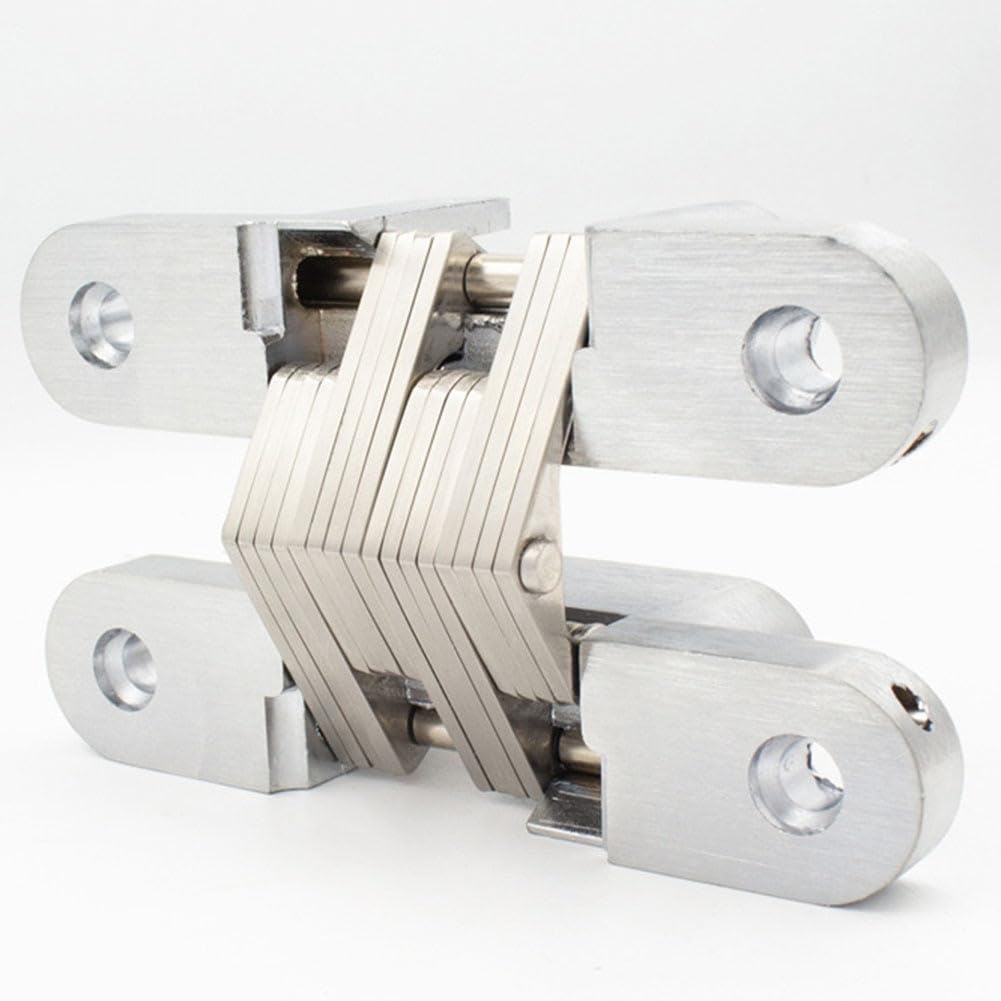 Nvsfzgiyg 13X45mm Invisible Hinge Loops Concealed Cross Door Bearing Wooden Box Folding Window Furniture Supported Hardware 1Pcs(13X45mm)