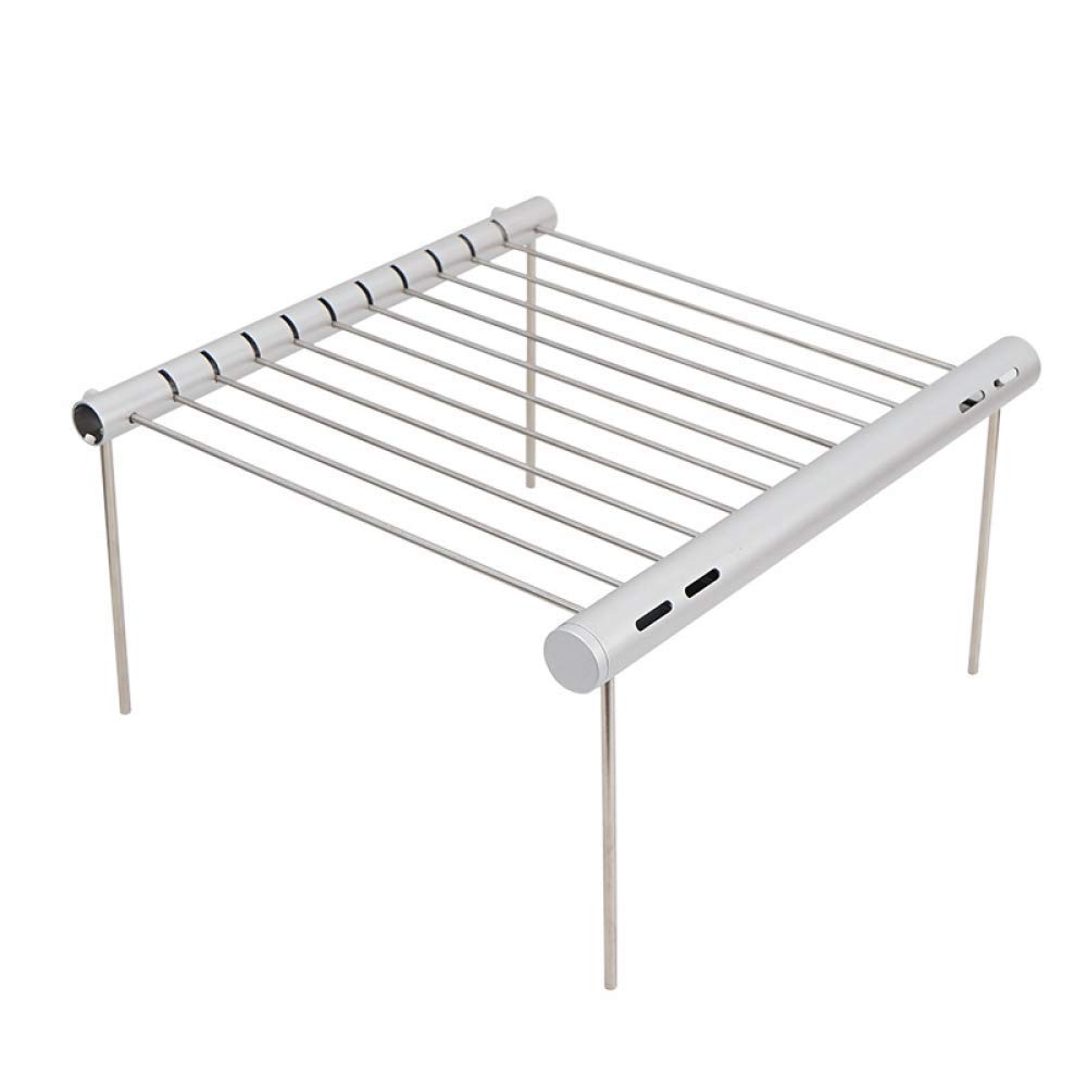 YXSH Soporte para Barbacoa Al Aire Libre De Acero Inoxidable Parrilla Portátil para Barbacoa para Acampar Al Aire Libre Camping Picnic Barbacoa Pesca