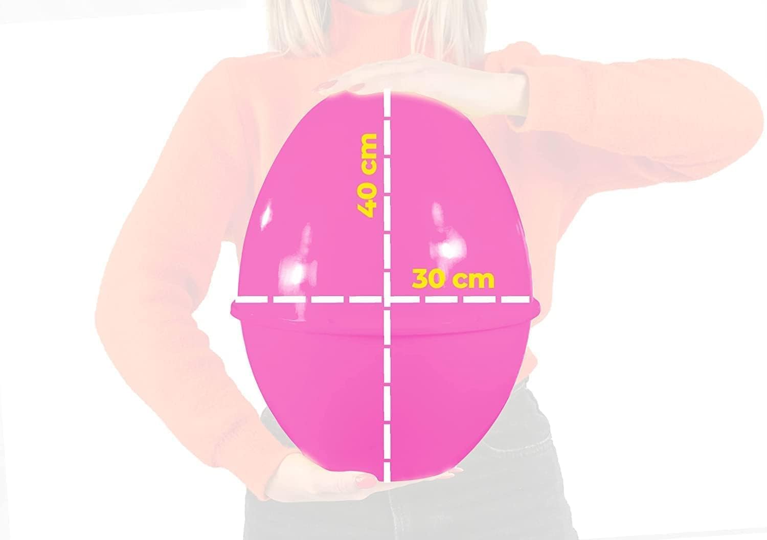 Pasqualone Bambini Rosa con 5 Sorprese Garantite – Peluche Coniglio Trudi 15 cm + Cuccioli Cerca Amici Giungla (Bustine + Capanna) | Uovo Pasqua Senza Cioccolato 40x30 cm | Regalo Bambina 3-6 Anni