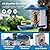 Smart Bird Feeder with Camera Solar Powered,4K HD AI Identify Bird Species, Real-Time Alert and Weatherproof, Auto Record Videos, Ideal Gift for Christmas, Tech Lovers and Parents, Blue