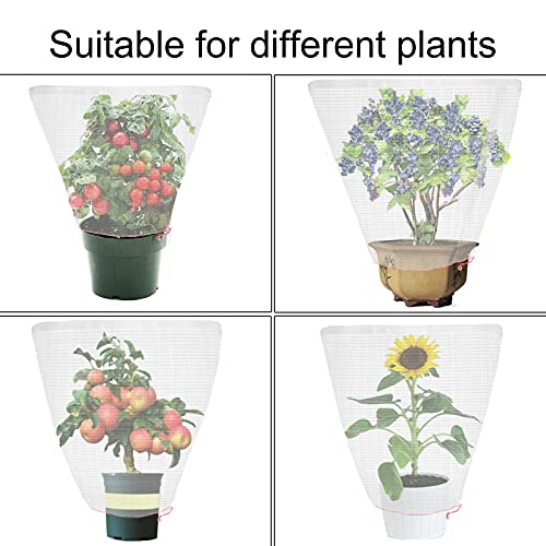 Enpoint 20Pcs Tomato Plant Netting Mesh, 3 Ft X 2 Ft Fruit Protection Bags With Drawstring, Garden Reusable Mesh Insect Netting Bags Plant Protective Cover For Vegetables Fruit Trees Melon Bananas #TOP4
