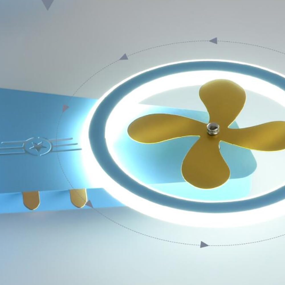 Plafoniera LED Lampada Da Soffitto Aereo Creativa Lampada Bambini Dimmerabile Con Telecomando Metallo Stanza Delle Bambino Ragazzi Ragazze Lampadario Da Camera Da Letto Soggiorno Sala Da Pranzo, Blu