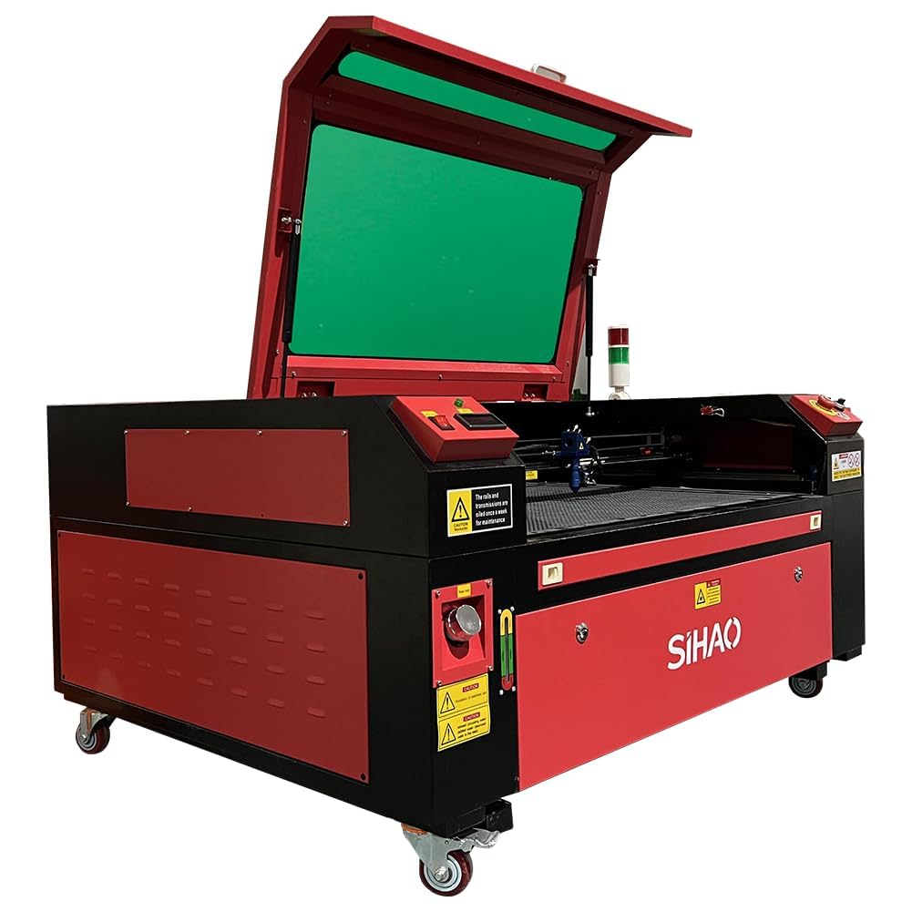 100 W CO2 Laser Graviermaschine 900x600mm Laser Graviermaschine Laser Cutter Laser Engraver Graviergerät Laserschneider mit Rotary 800mm/s USB Ruida/LightBurn für Holz/Papier/Kunststoff/Leder/Harz