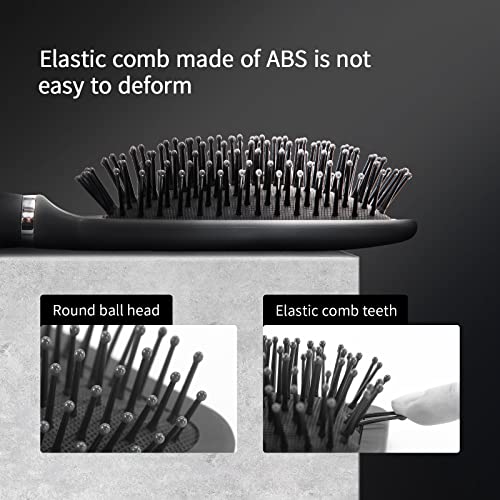 Rhos Paddle Hair Brush For Men-Square Cushion Hair Brush For Detangling-Detangler Hair Brush With Nylon Bristles For Wet&Dry Hair-Men Detangler Hair Brush For Thin,Short,Think Hair(1 Pack-Gray) #TOP2