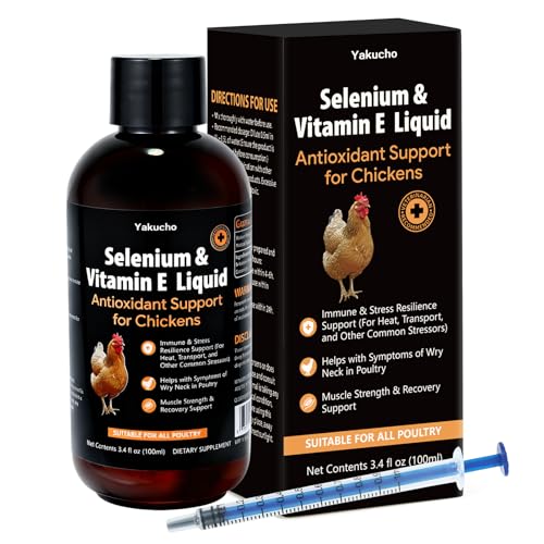 E+S Poultry Vitality Formula | Selenium for Chickens and All Poultry | Nutrient Support Liquid for Energy Balance and Mobility | Feed Mix Additive for Healthy Growth