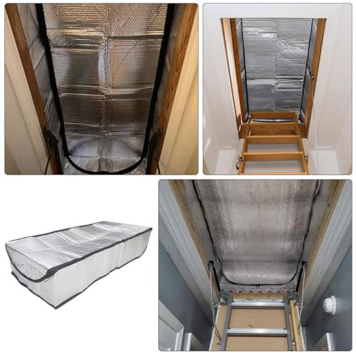 Aislante escalera aluminio térmico SHINEOFI para eliminar corrientes de aire del ático 6