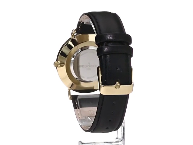 Amazon.com: Peugeot Men's Ultra Slim Watch, 14Kt Gold Plated