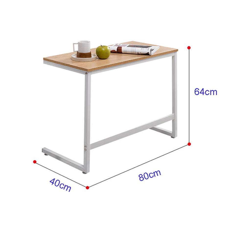 Tavolino Laterale del Divano, Supporto per Laptop da Tavolo a Forma di C, tavolino Laterale del Vassoio del caffè da scrivania, tavoletta per Notebook Accanto al Divano del Letto W