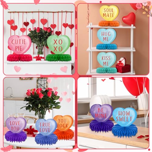 Cœur en nid d'abeille 3D pour centre de table de Saint-Valentin - 5