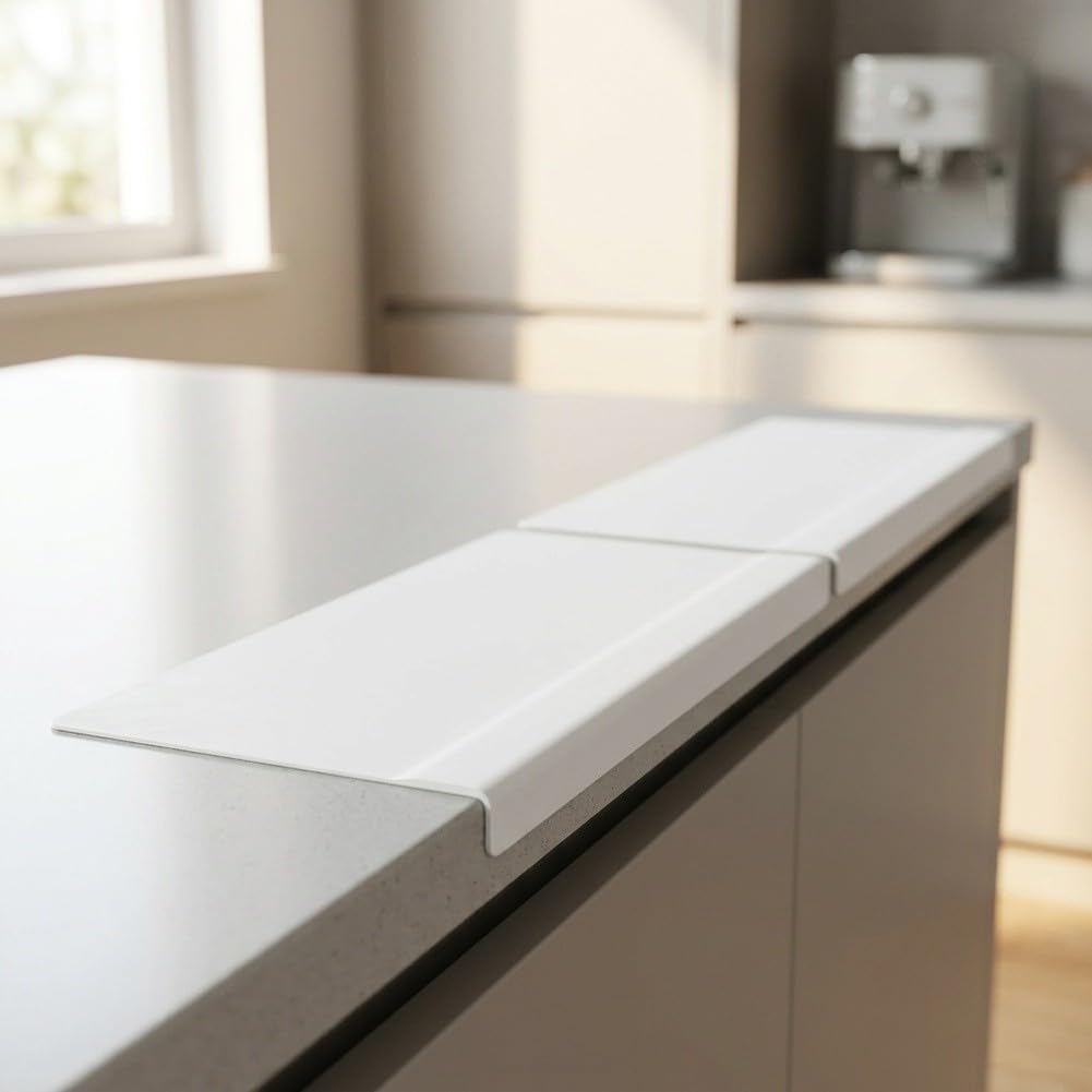 Guarda Bordes Cocina Silicona 71x50cm Forma L Gris(Black)