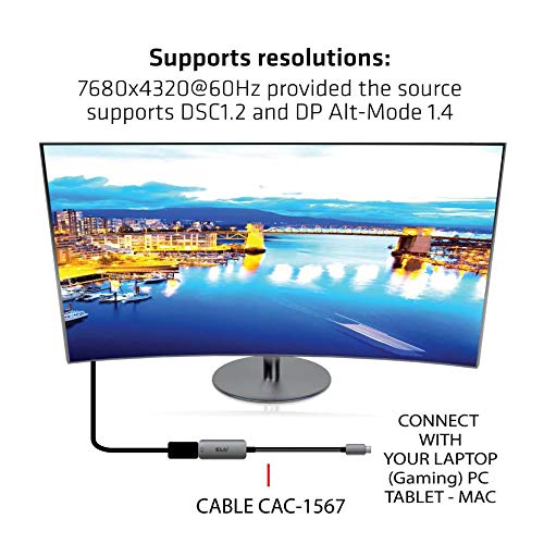Adaptador de Cable USB Type C a DisplayPort Club 3D CAC-1567 5