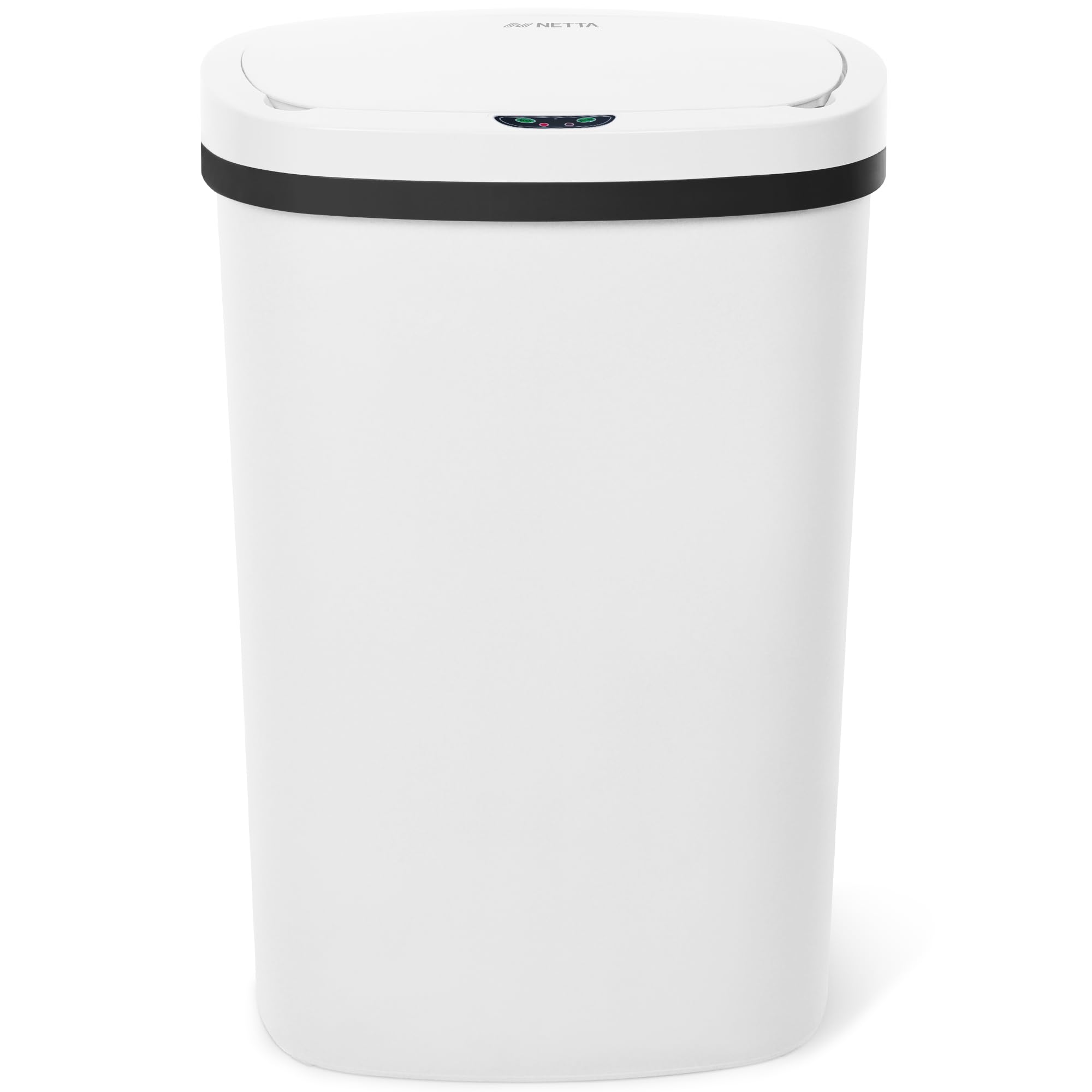 NETTA 50L Sensor Bin for Kitchen - Large Automatic Motion Sensor Waste Rubbish Bin - Touch Free Smart Bin with Infrared Lid & Non Skid Base - Electric Bin for Home, Office, Rubbish & Trash Can - White — image 1