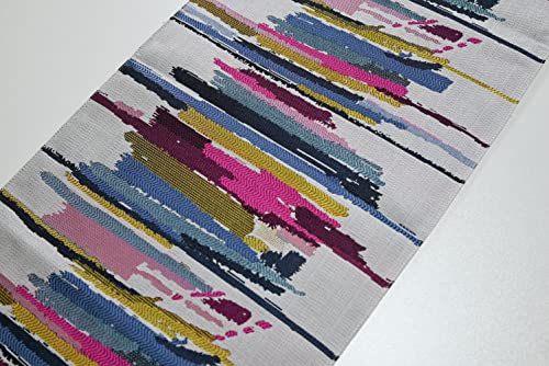 Holiselear Multi-Size Colorful Stripe Pink Table Runner Fall 13 X 72 Inch For Farmhouse Long Side Desk Tall Kitchen Tea/Coffee Table Dining Room Decoration Party Dresser Thanksgiving Christmas #TOP3