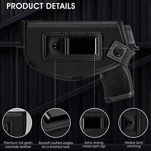 Concealed Carry Holster, Gun Holster For Men And Women, Universal Iwb Holsters For Pistols Right And Left Hand, Fits Glock 17 19 26 27 42 43 S&W M&P Shield 9Mm Taurus G2 G3 Sig P220 P226 P229 #TOP3