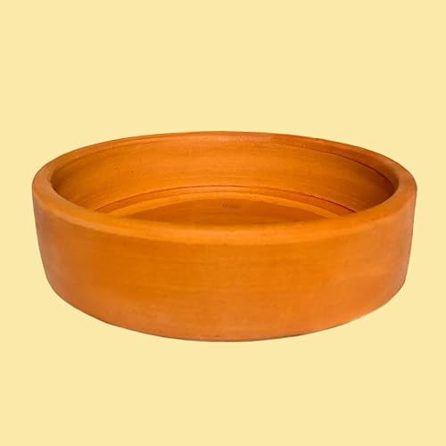 Bird Clay Pot Mud Bird Feeder Bowl to Feed Water Food Pot cat Pot for Pets (12x12x6)