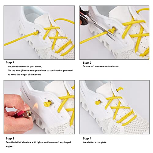 Veilleong LIANGFUNICE03 2 Pair Elastic No Tie Shoe Laces Tieless Shoelaces thumb #5