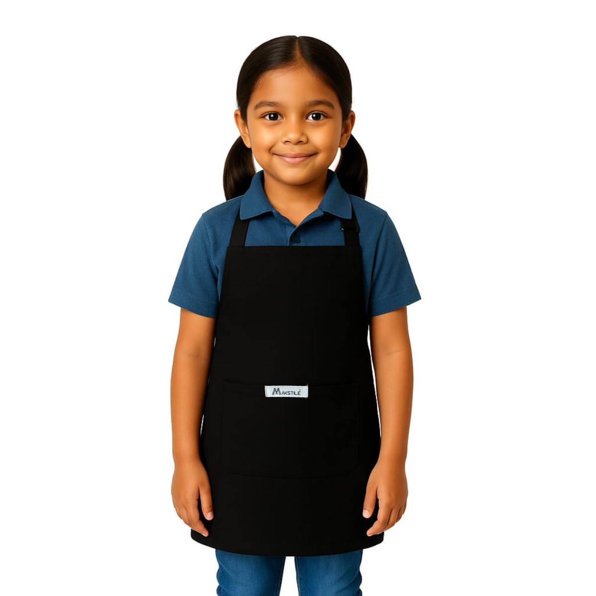 Kids Apron With Adjustable Neck Strap |Apron for Kids for Cooking, Baking, Painting & School Activities | Chef Apron for Girls & Boys | Select Size as per Kid's Age | Pack of 1-image-35