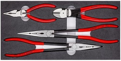 KNIPEX - Herramientas 00 20 01 V16 - Juego de 4 alicates automotrices en bandeja de espuma (002001V16)