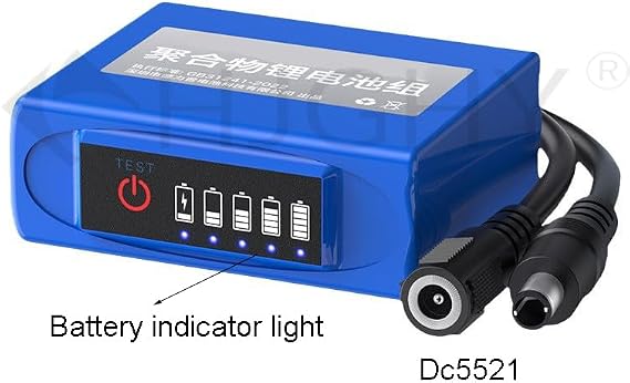 12V 24V 3000mAh 8000mAh 10000mAh 16000mAh DC Polymer Lithium Li-ion Rechargeable Battery Pack for Solar System LED Light Strips Camera Audio,12v,10000mAh